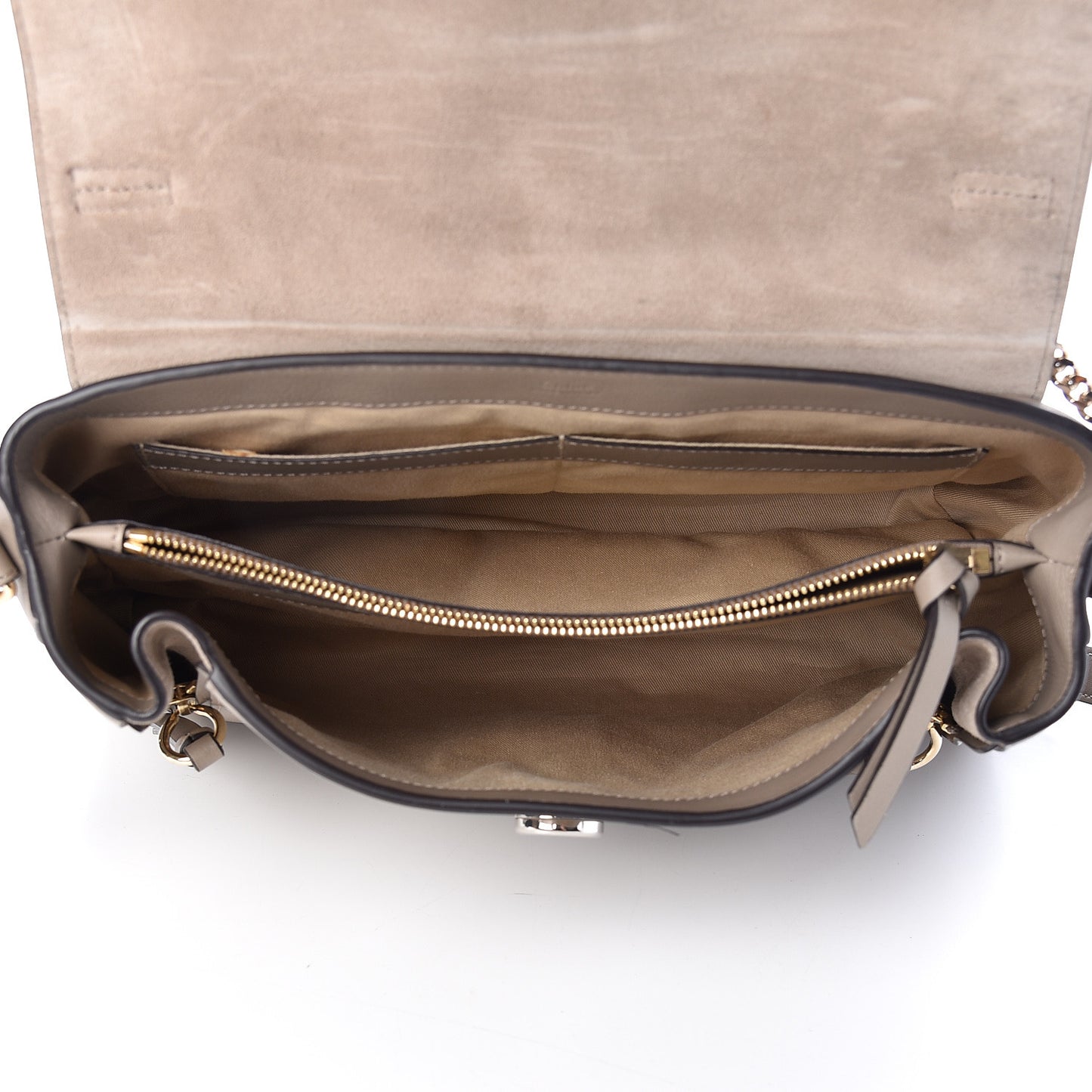 Calfskin Medium Faye Day Shoulder Bag Motty Grey
