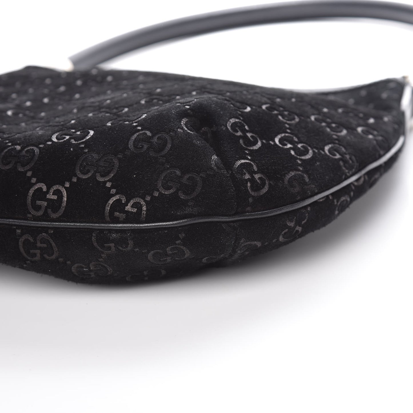 Suede Guccissima Monogram Hobo Black