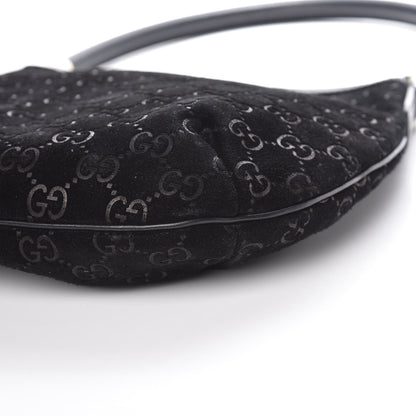Gucci Suede Guccissima Monogram Hobo Black 6 of 9