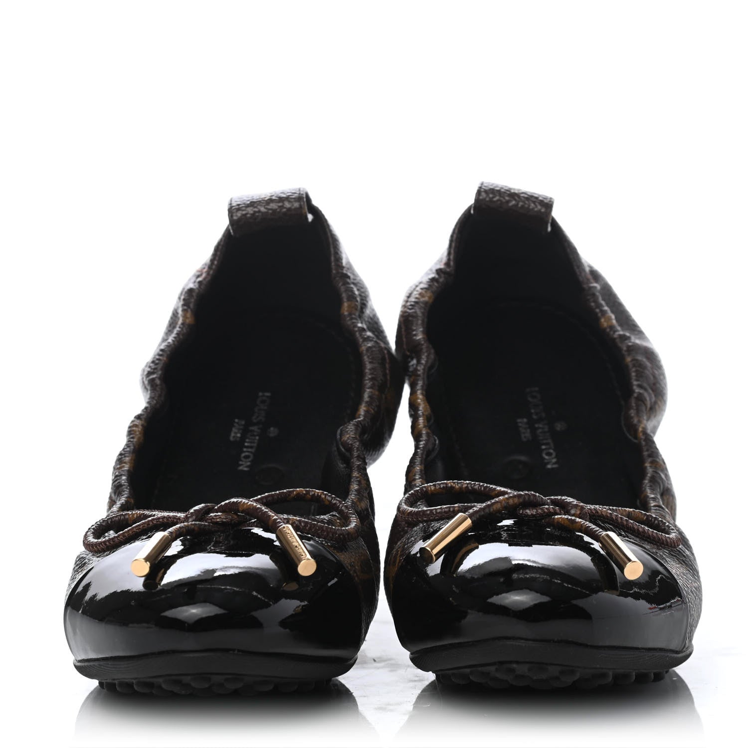 Louis Vuitton Monogram Flirty Ballerina Flats 34 Black 2 of 4