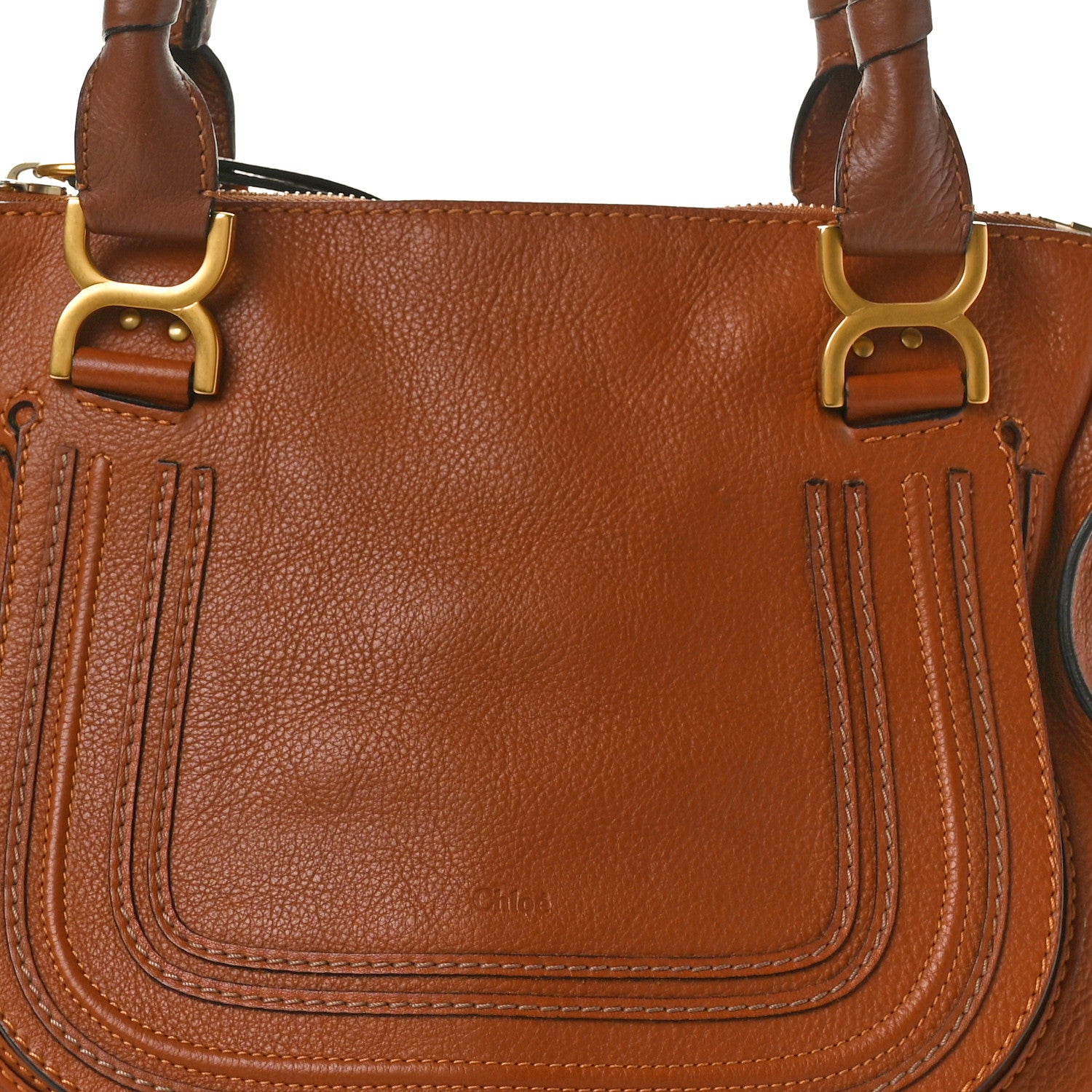 Chloe Calfskin Medium Marcie Satchel Tan 8 of 10