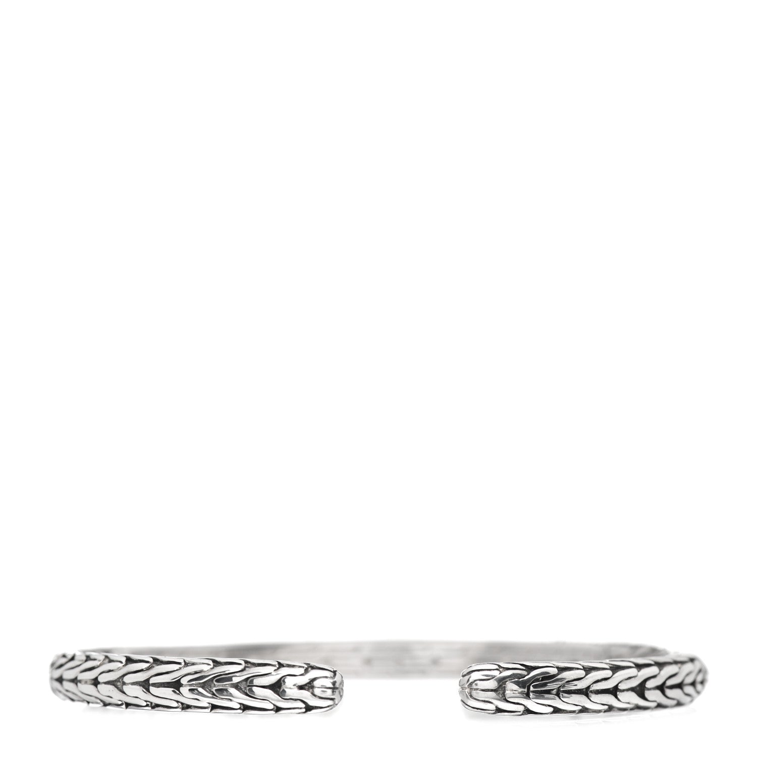 John Hardy Sterling Silver Black Spinel Classic Chain Cuff Bracelet 3 of 5