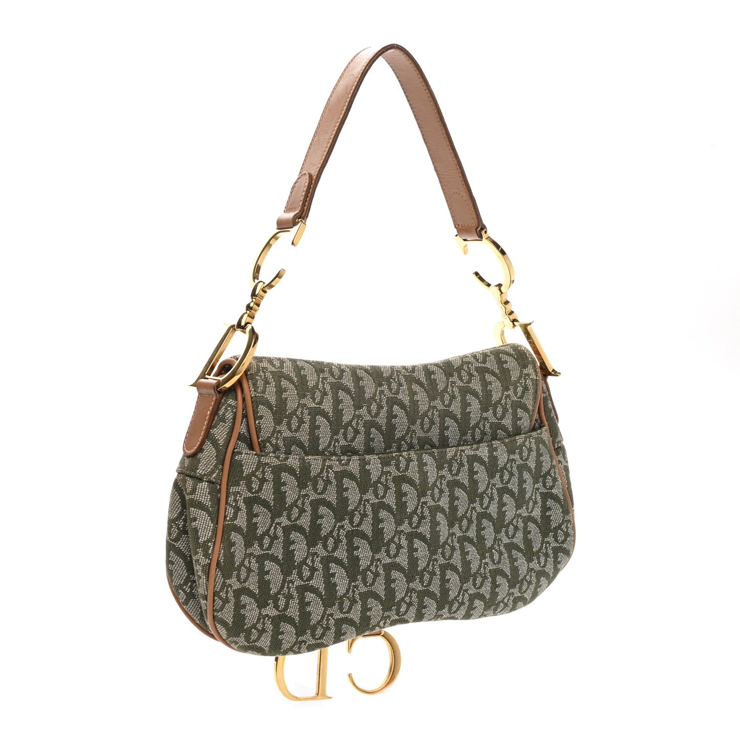 Monogram Double Saddle Bag Green