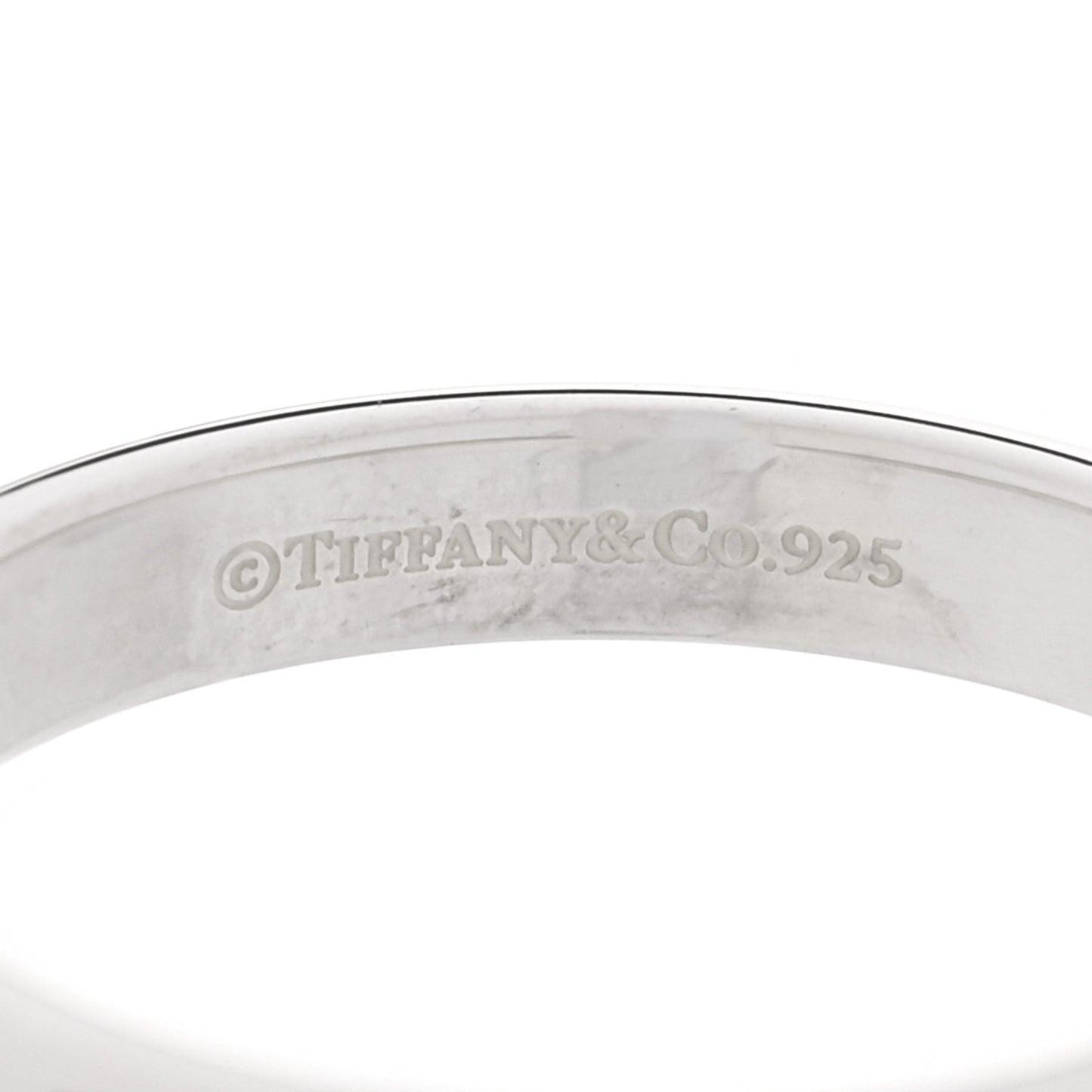 Sterling Silver Enamel Return to Tiffany Double Heart Ring Blue 54 6.75