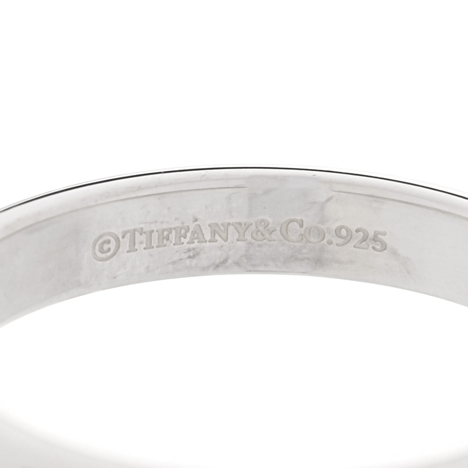 Tiffany Sterling Silver Enamel Return to Tiffany Double Heart Ring Blue 54 6.75 5 of 5