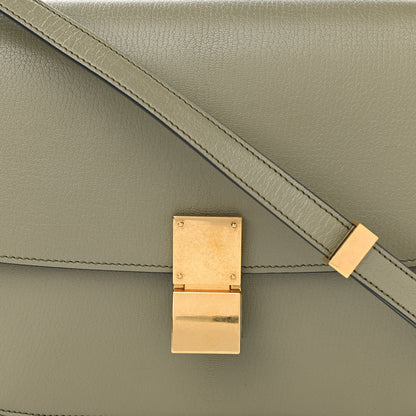 Celine Goatskin Classic Box Medium Flap Bag Army Green 8 of 15