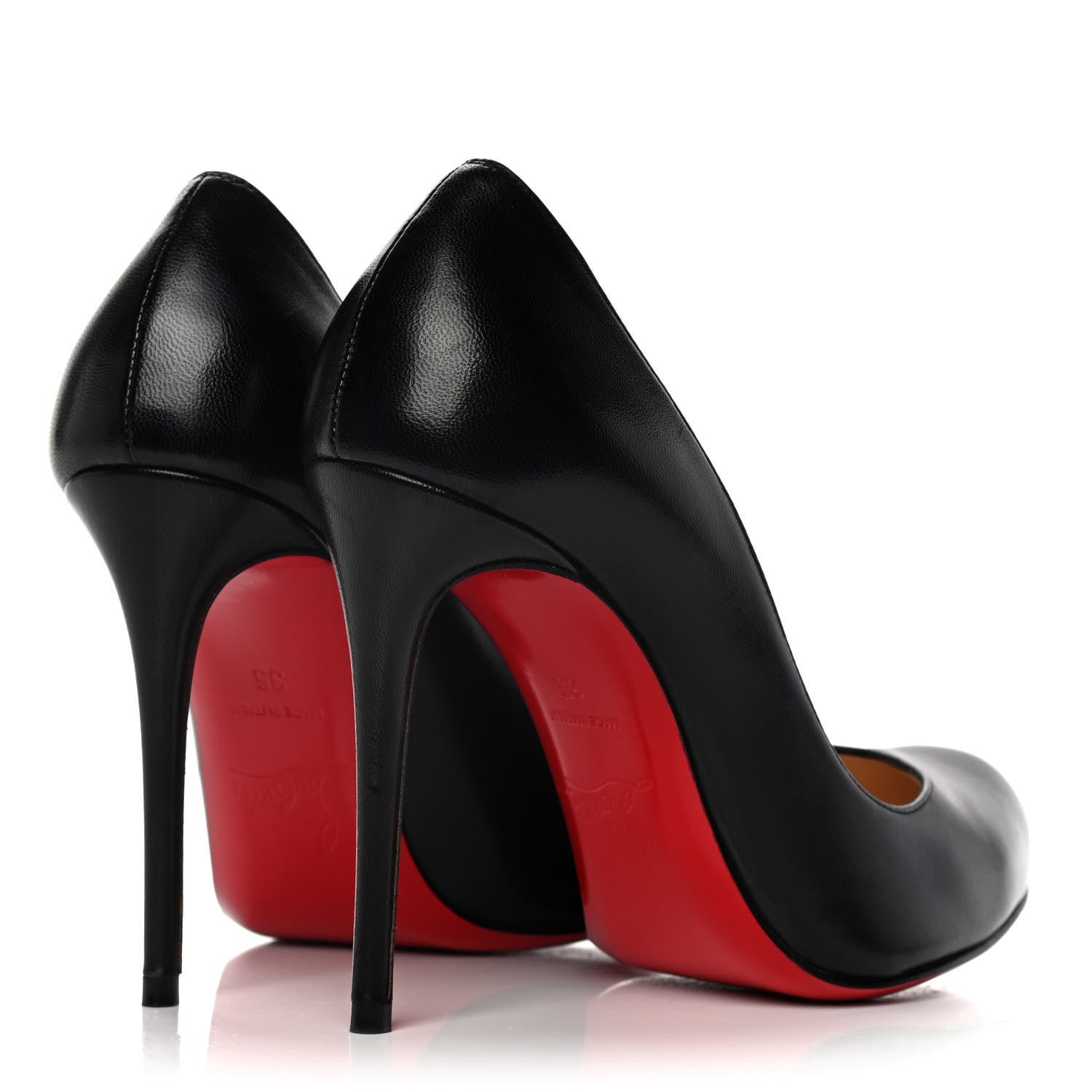 Christian Louboutin Shiny Nappa Breche 100 Pumps 35 Black 4 of 10