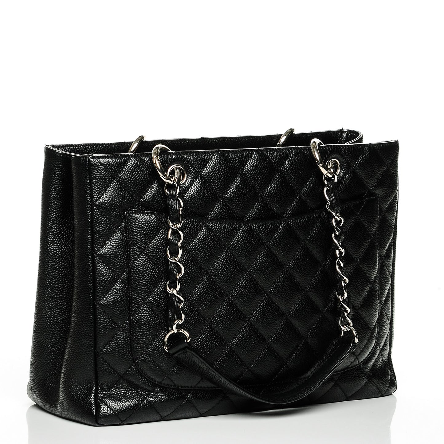 Caviar Quilted Grand Shopping Tote GST Black