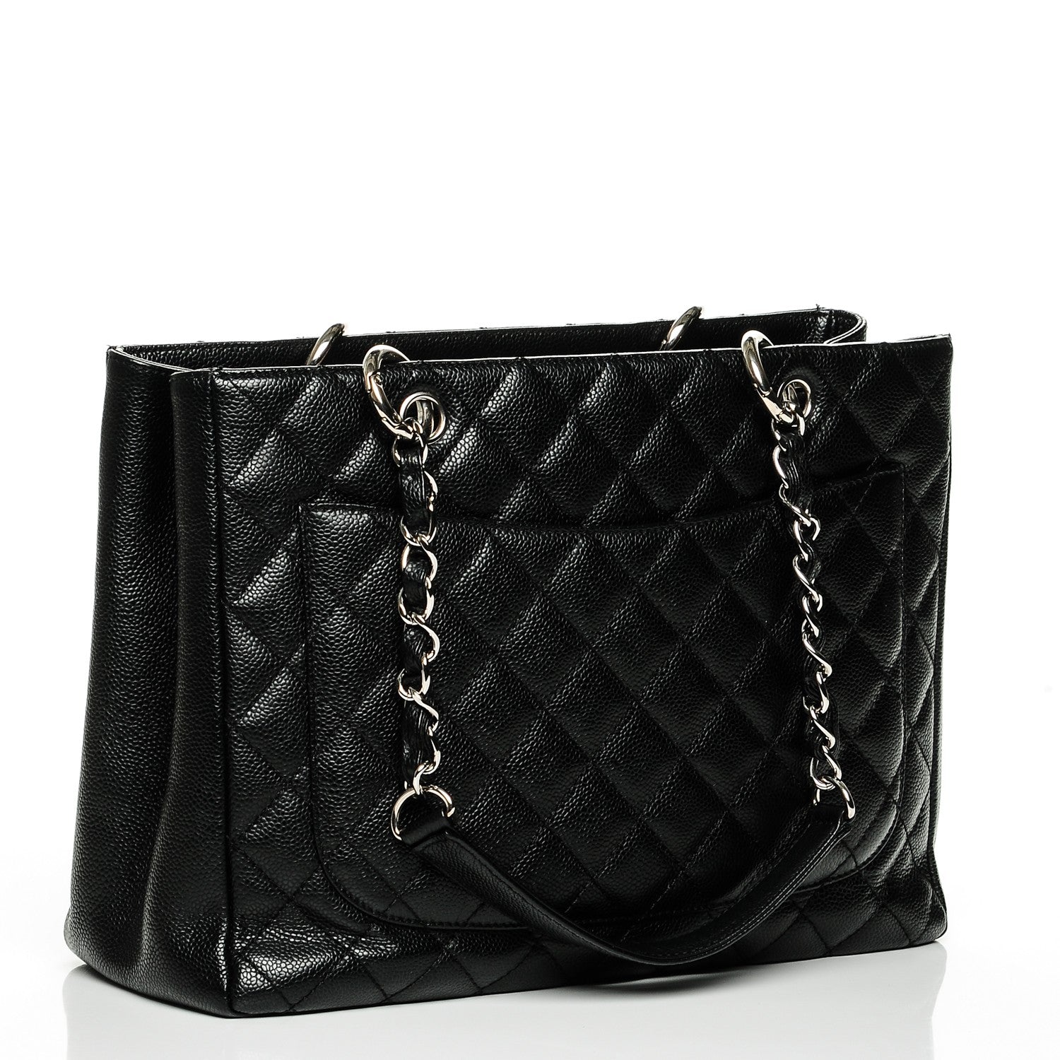 Chanel Caviar Quilted Grand Shopping Tote GST Black 3 of 7
