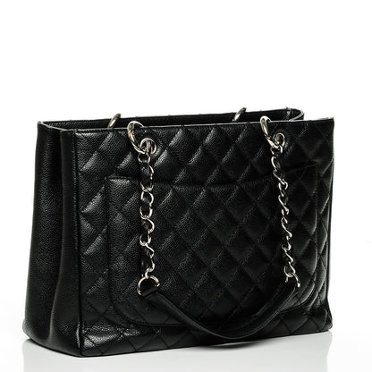 Chanel Caviar Quilted Grand Shopping Tote GST Black 3 of 7