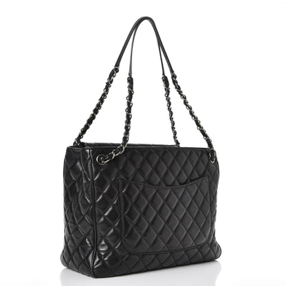 Chanel Lambskin Quilted Front Flap Tote Black 3 of 15