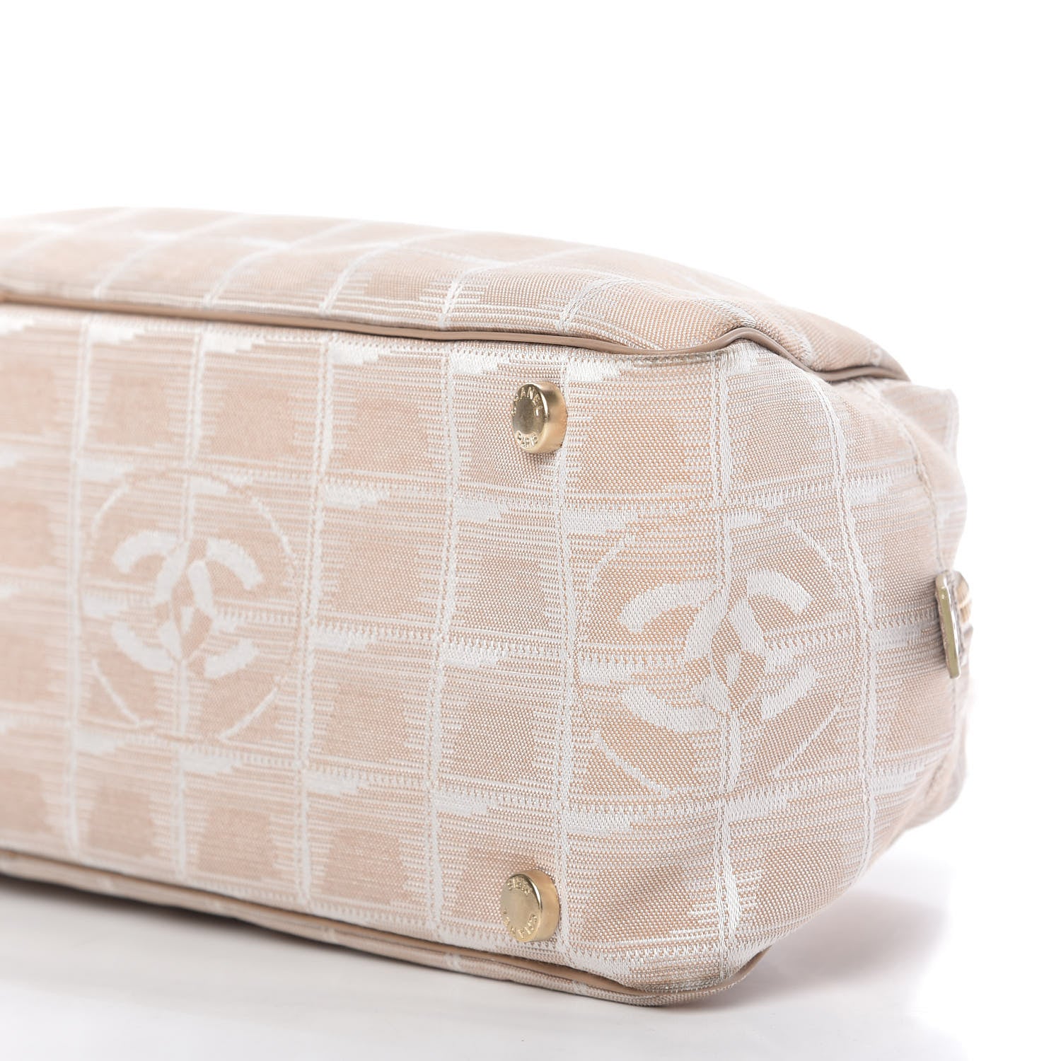 Chanel Nylon Travel Bowler Beige 7 of 9