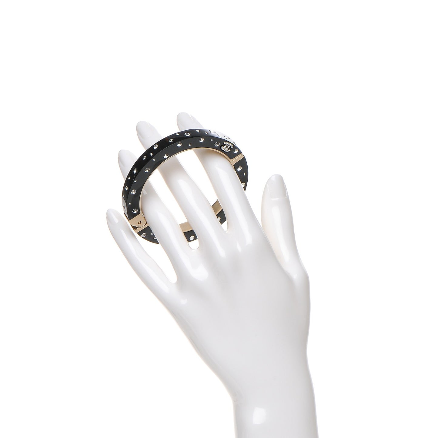 Resin Crystal CC Bangle Black Gold