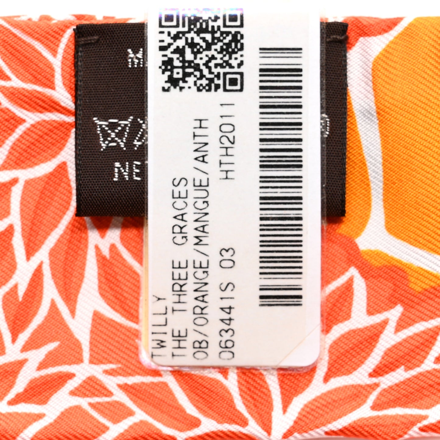 Silk The Three Graces Twilly Orange Mangue Anthracite