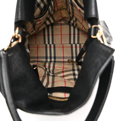 Burberry Grainy Calfskin Medium Cale Hobo Black 5 of 9