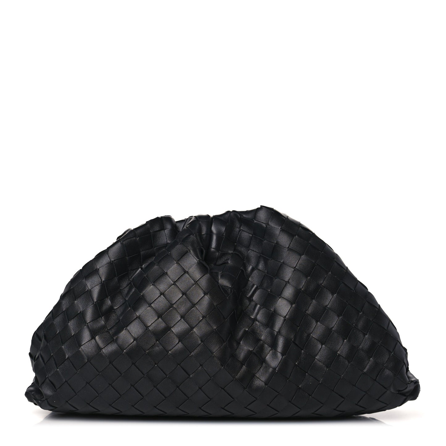 Nappa Maxi Intreccio The Pouch Oversized Clutch Black