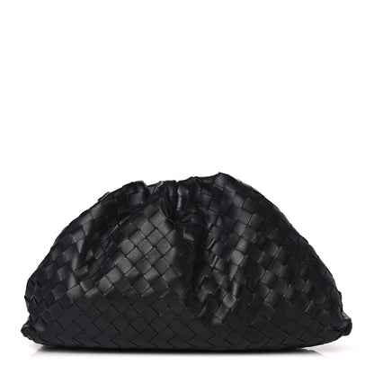 Bottega Veneta Nappa Maxi Intreccio The Pouch Oversized Clutch Black 1 of 10