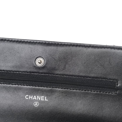 Chanel Lambskin Quilted Wallet On Chain WOC Black 13 of 14