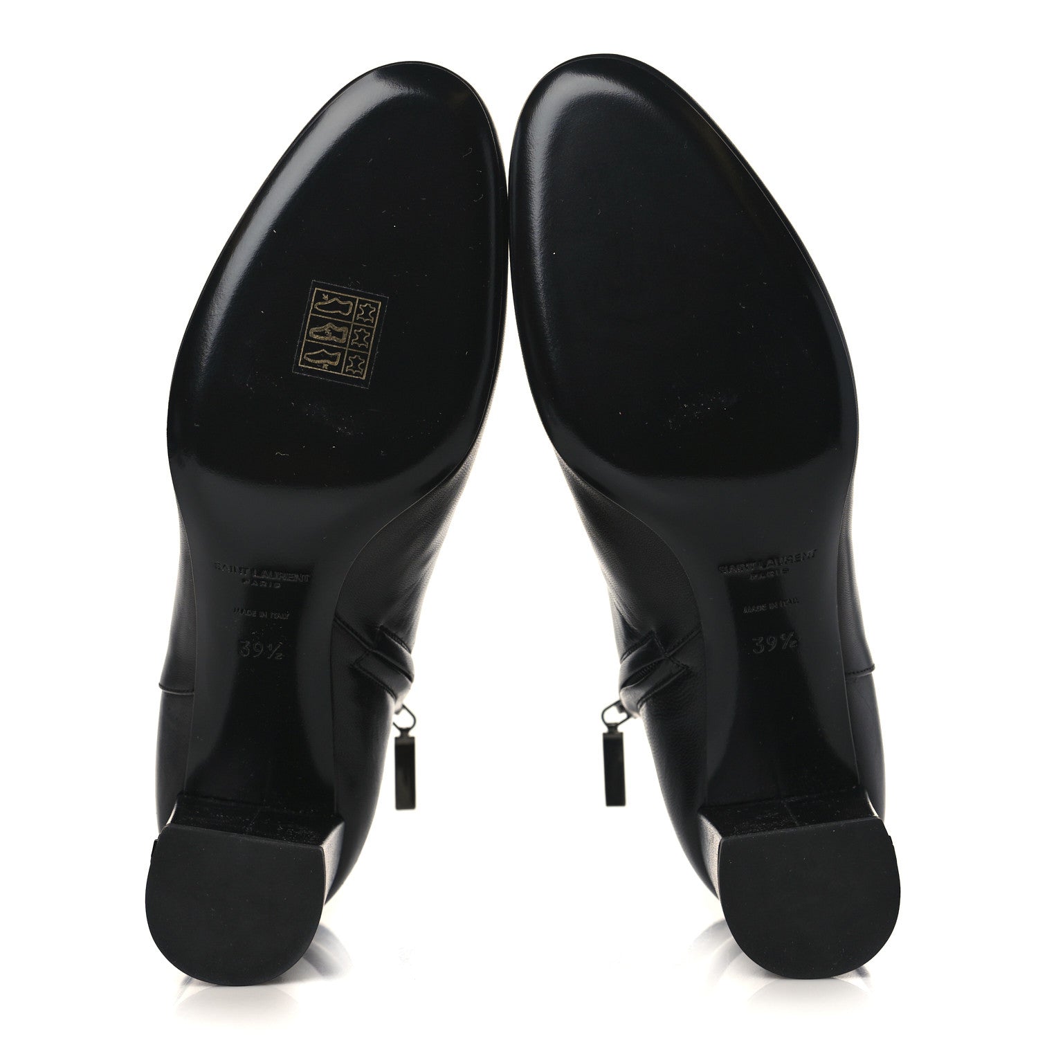 Saint Laurent Nappa Vendome Loulou Ankle Zip Boots 39.5 Black 6 of 9