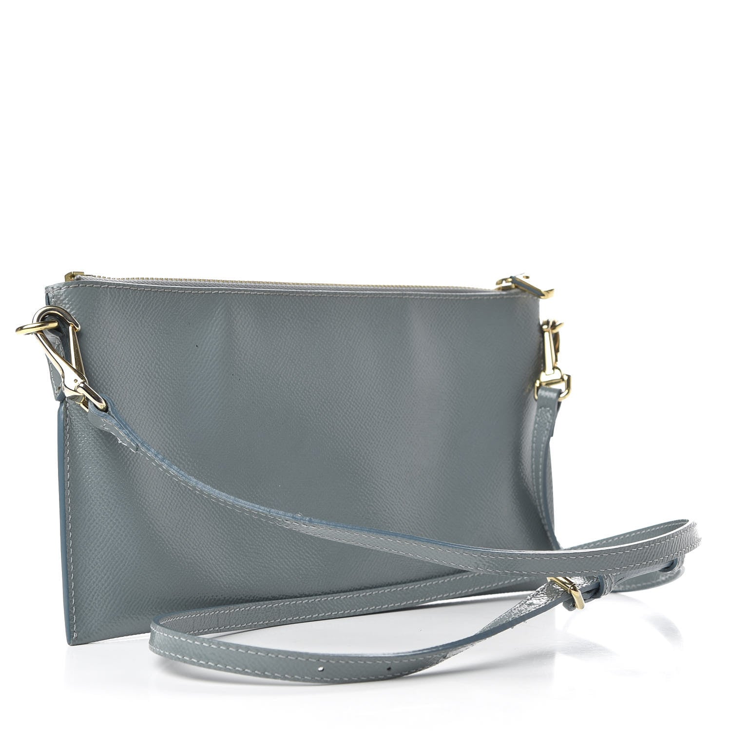 Burberry Patent Peyton Crossbody Clutch Bag Celadon Blue 3 of 12