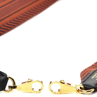 Hermes Toile Swift 50mm Sangle Cavale Shoulder Strap Bleu Indigo Terre Battue Black 4 of 7