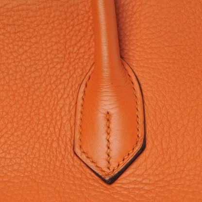 Hermes Taurillon Clemence Birkin 35 Orange 30 of 33