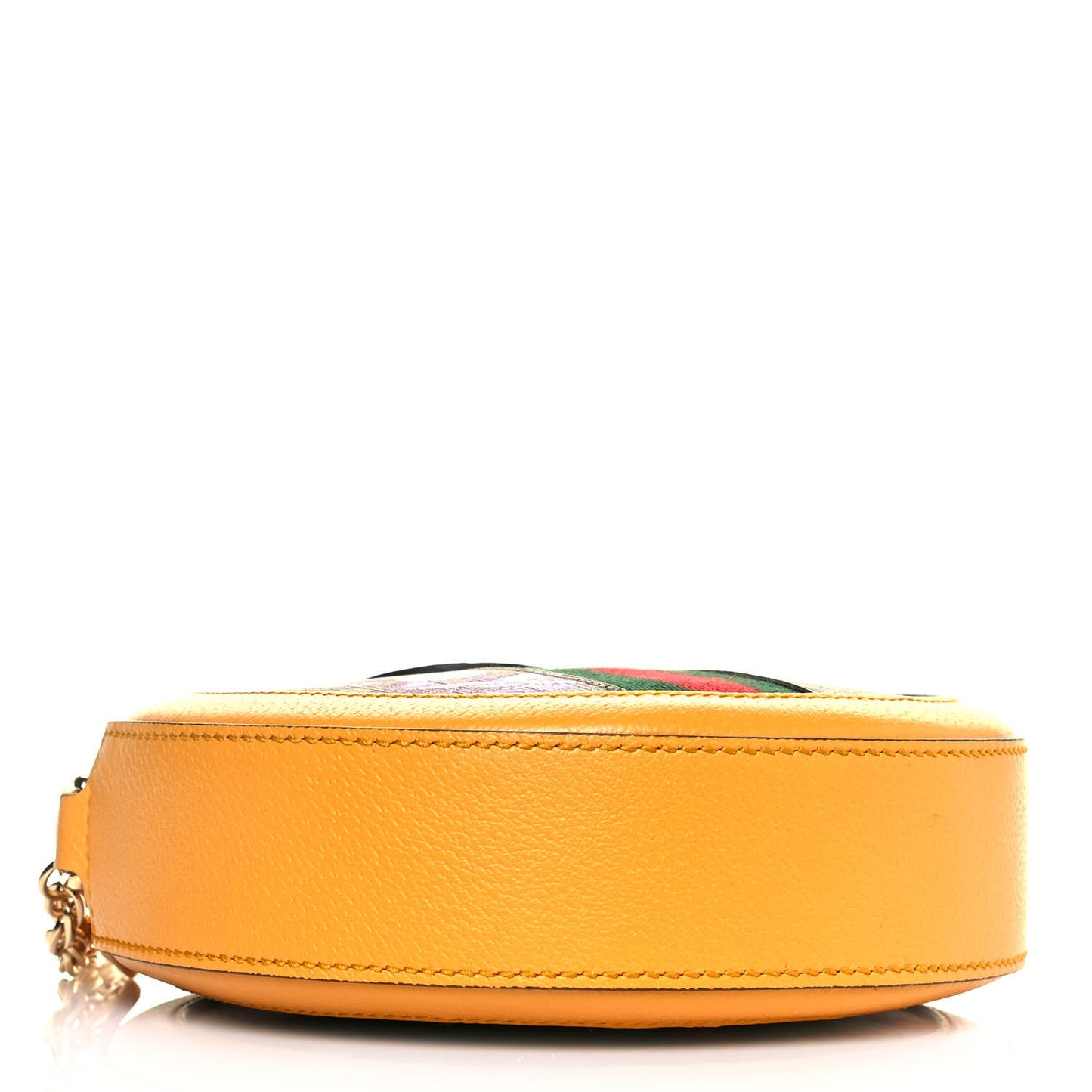 GG Supreme Monogram Flora Web Mini Ophidia Round Shoulder Bag Beige Multicolor Crop
