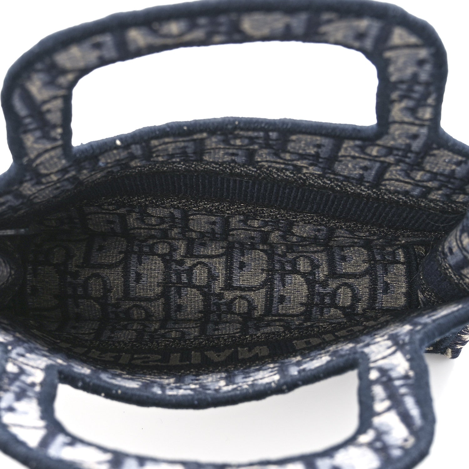 Christian Dior Oblique Mini Book Tote Blue Multicolor 5 of 10