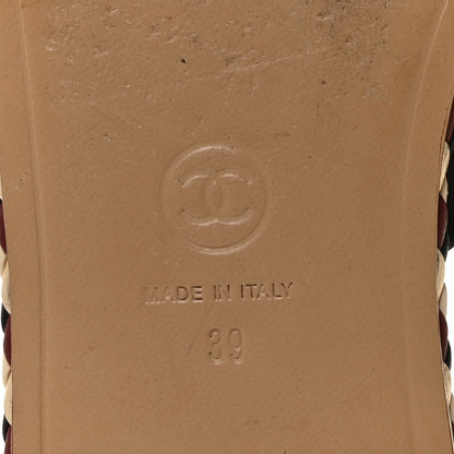 Chanel Lambskin Braided Mule Sandals 39 Black 6 of 8