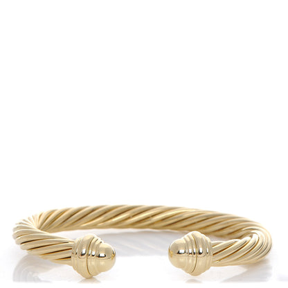 David Yurman 18K Yellow Gold 7mm Cable Classics Bracelet 1 of 4