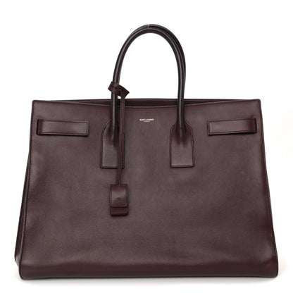 Saint Laurent Calfskin Large Sac De Jour Carryall Bordeaux 1 of 11