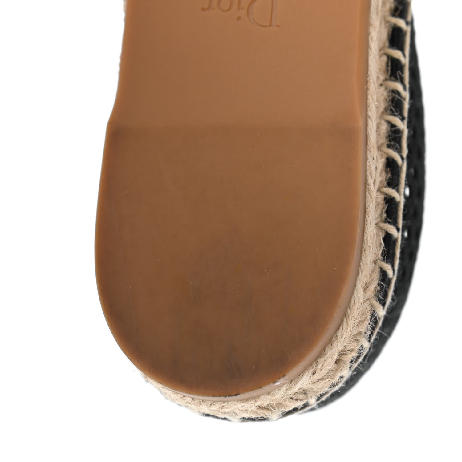 Christian Dior Canvas Embroidered Perforated Granville Espadrille 36 Black 11 of 12