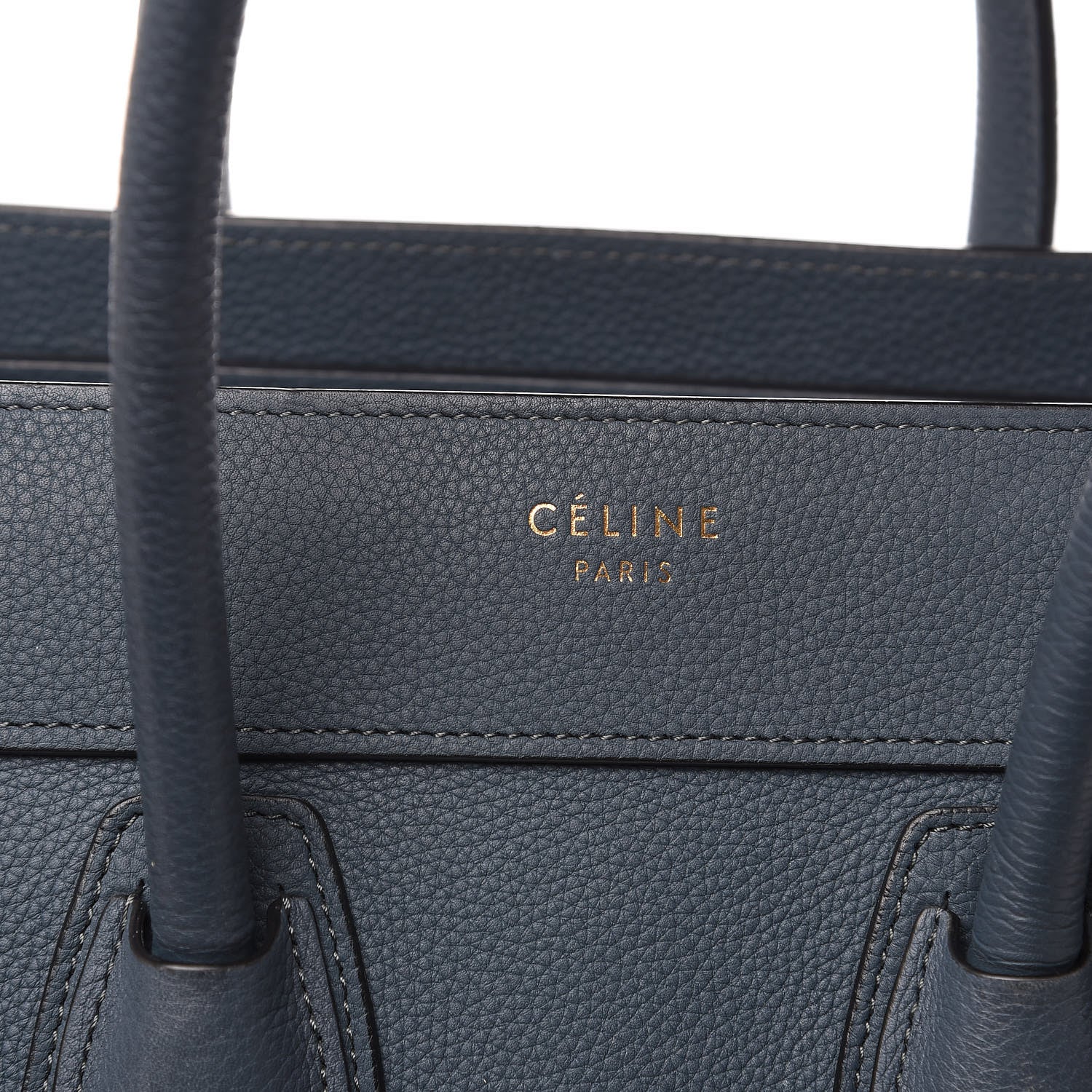 Celine Drummed Calfskin Micro Luggage Orage 14 of 20