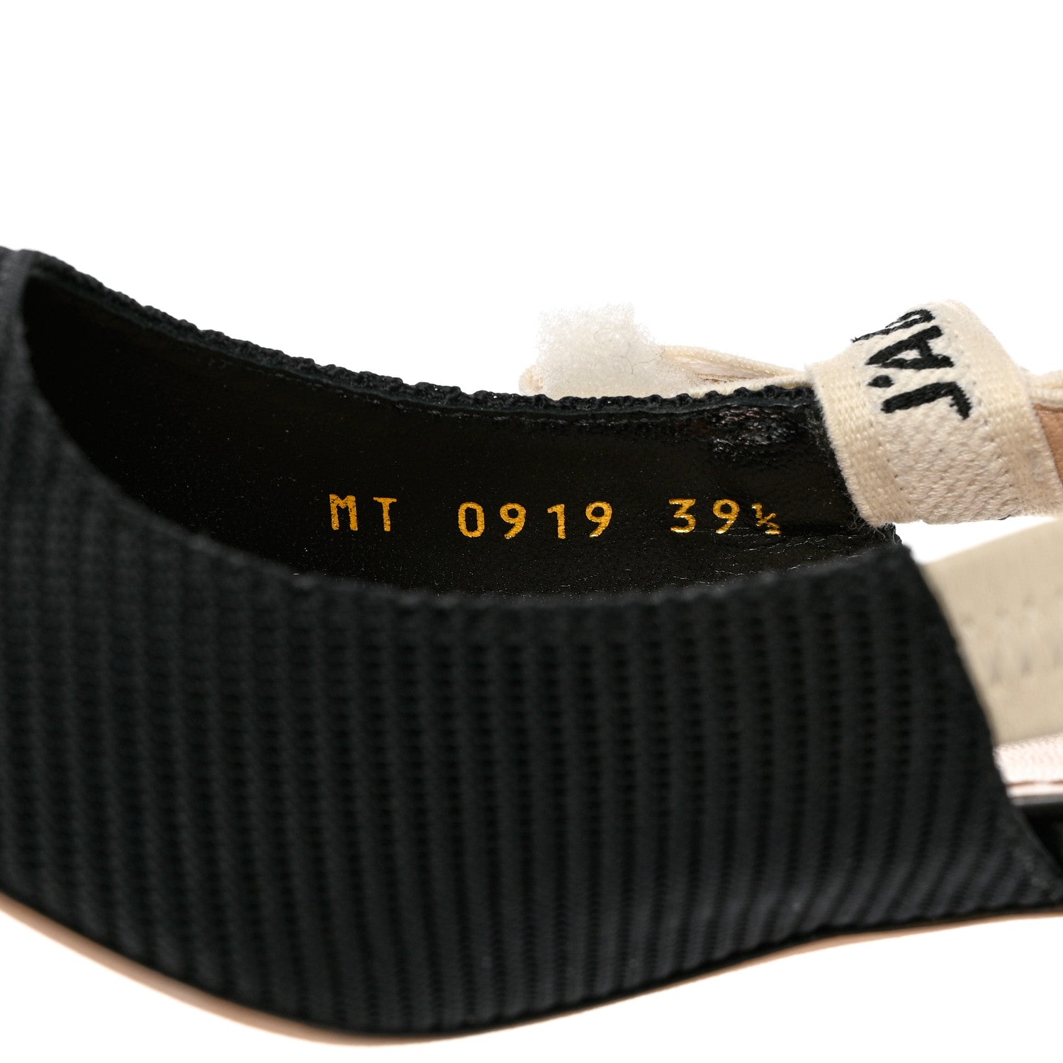 Christian Dior Technical Canvas Ribbon J Adior Slingback 65mm Pumps 39.5 Black 6 of 8