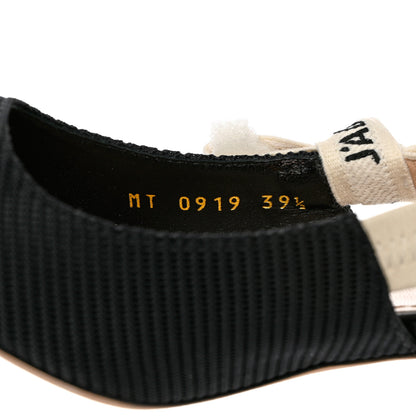 Christian Dior Technical Canvas Ribbon J Adior Slingback 65mm Pumps 39.5 Black 6 of 8