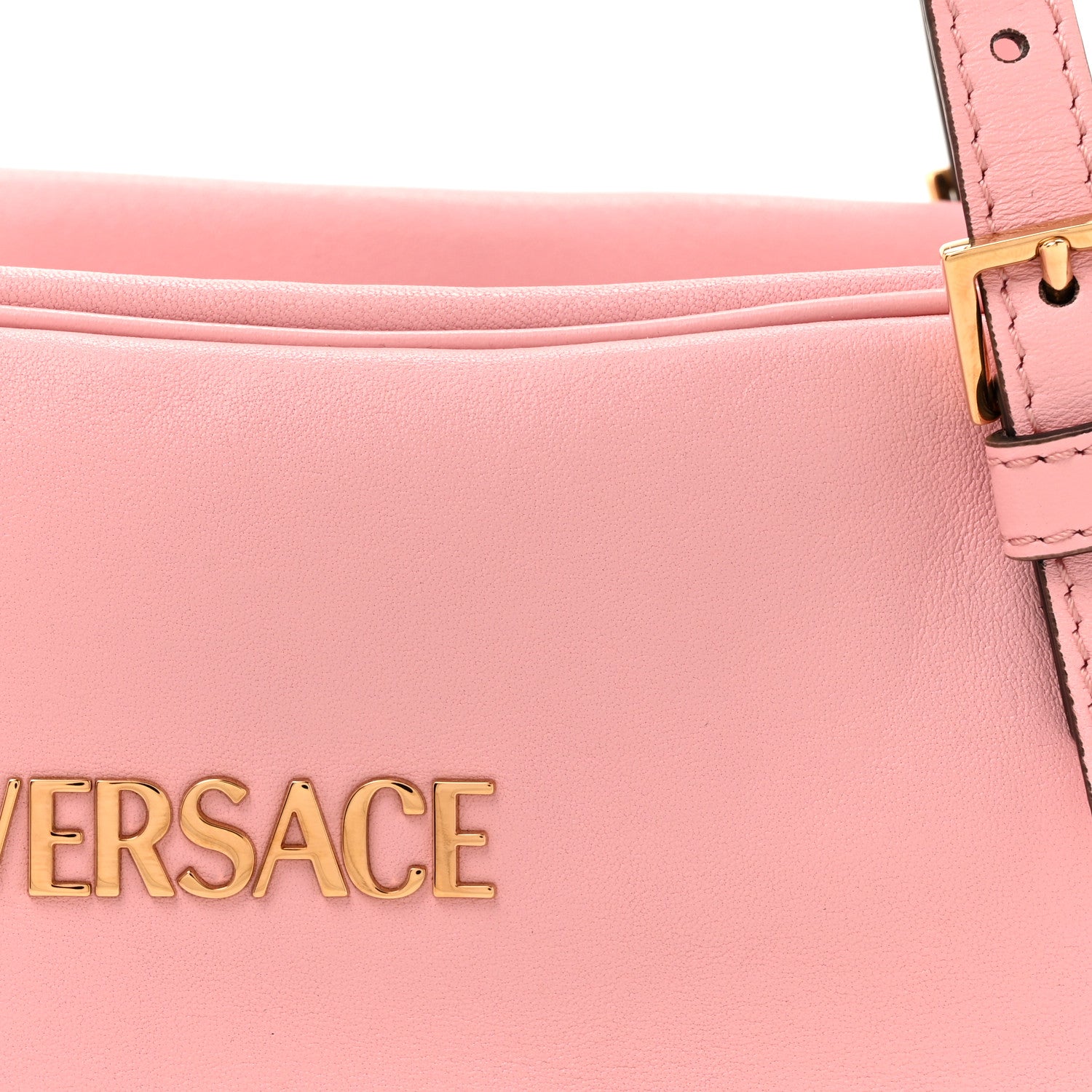 Versace Lambskin Tag Bowling Bag Light Pink 7 of 14