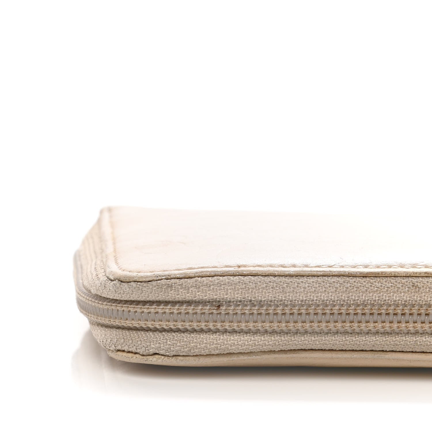 Chanel Lambskin Camellia Embossed Zip Around Organizer Wallet Light Beige 21 of 23