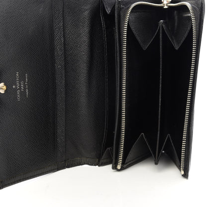 Louis Vuitton Epi Porte-Monnaie Billets Tresor Wallet Black 5 of 8