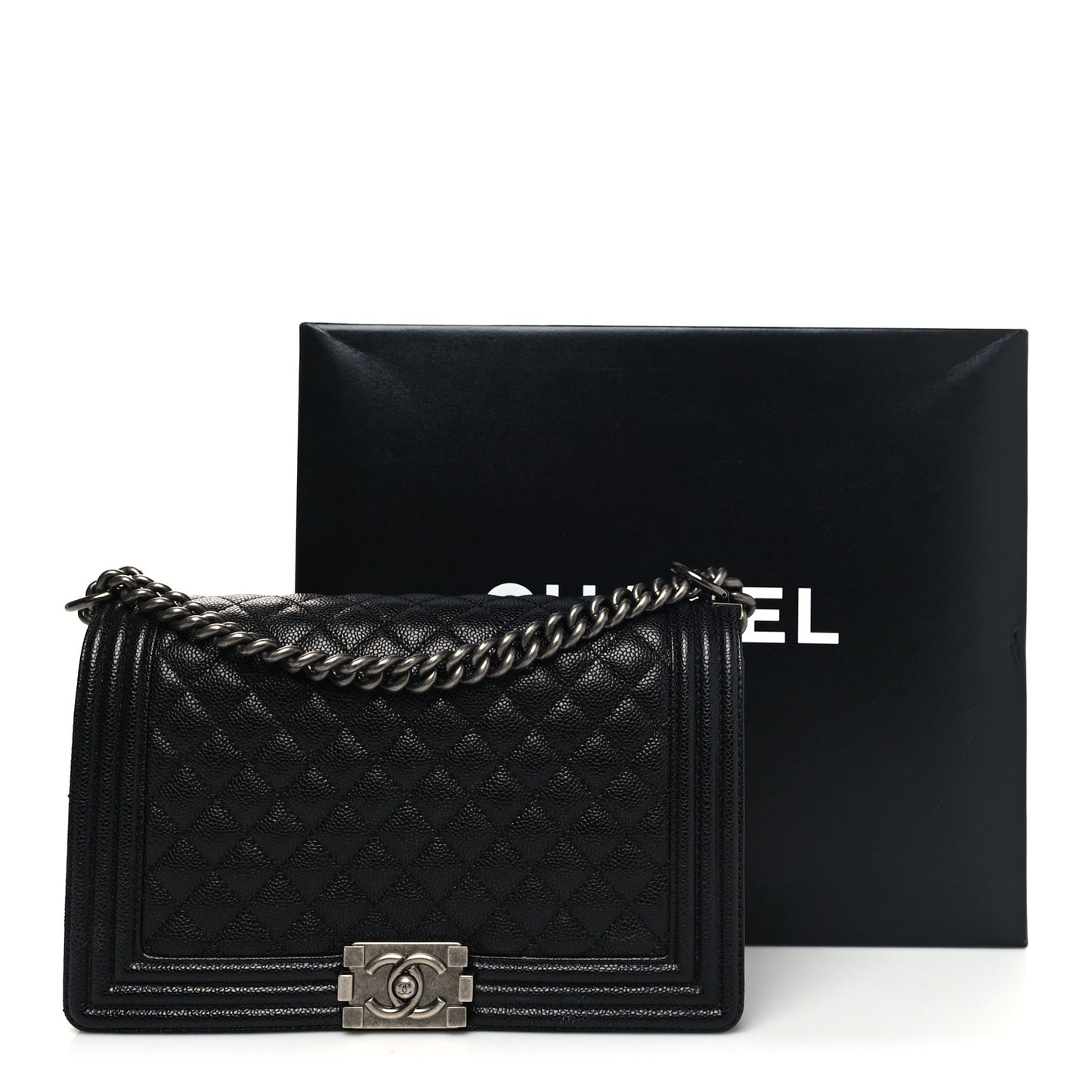 Caviar Quilted New Medium Boy Flap Black