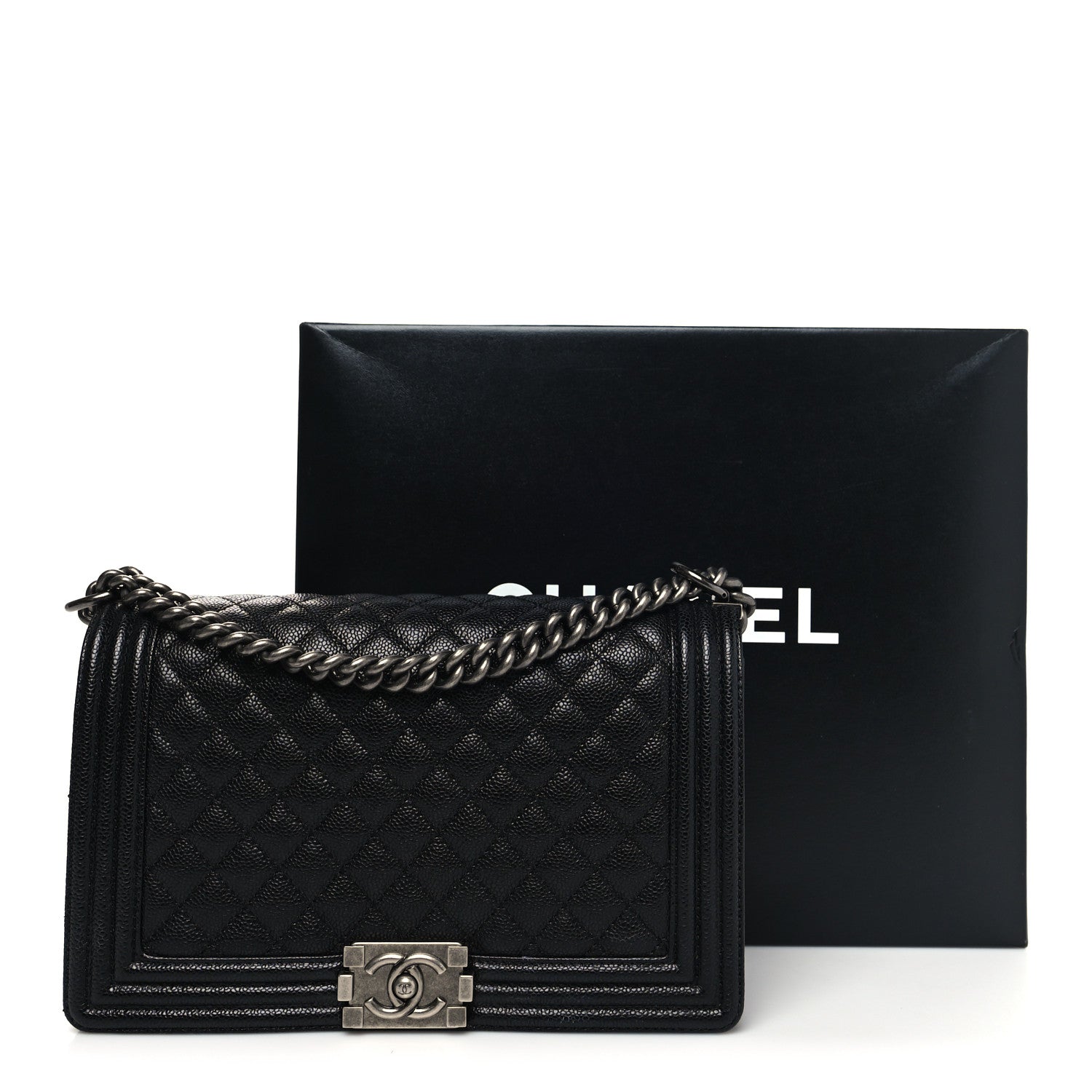 Chanel Caviar Quilted New Medium Boy Flap Black 11 of 11