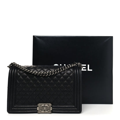 Chanel Caviar Quilted New Medium Boy Flap Black 11 of 11