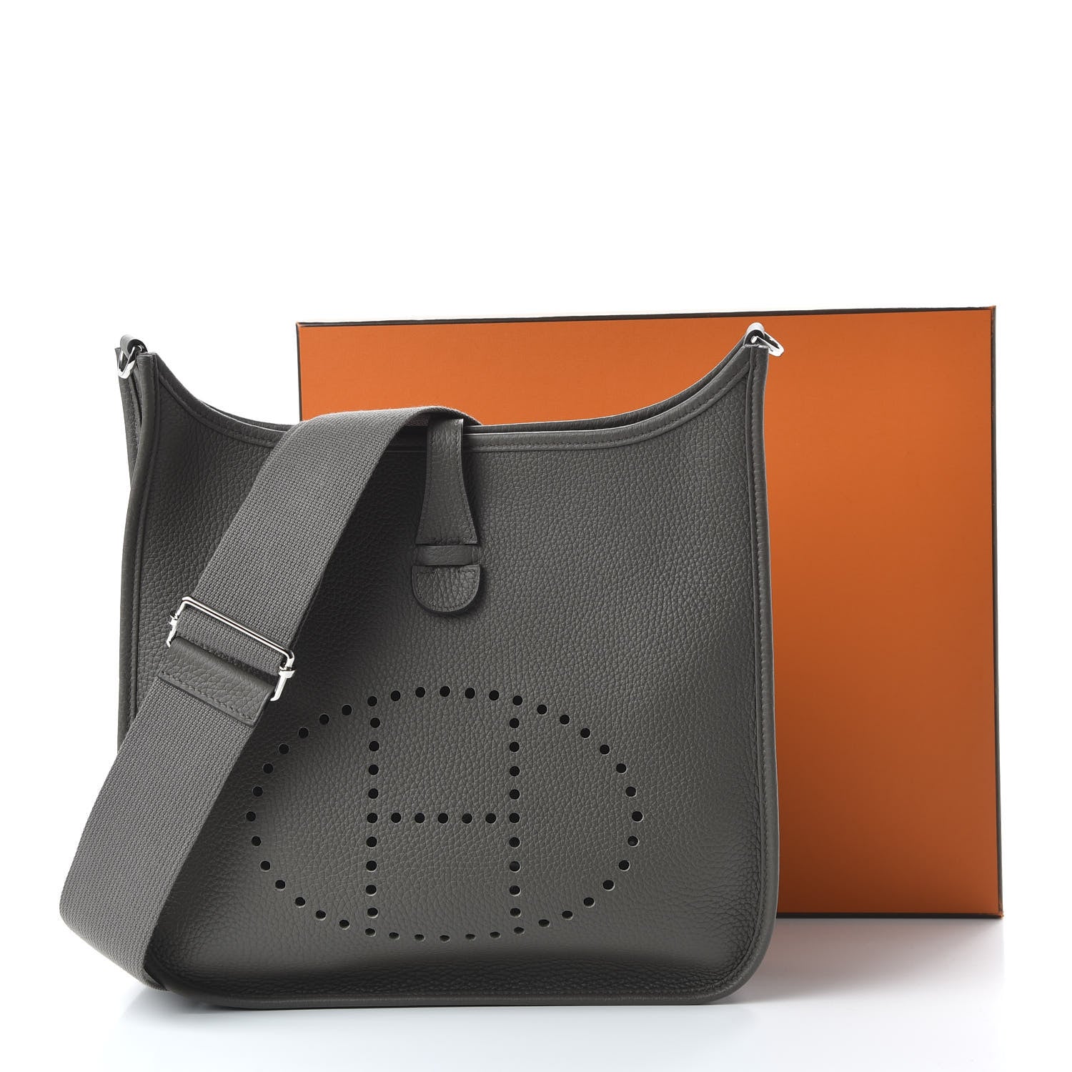 Hermes Taurillon Clemence Evelyne III PM Etain 10 of 10