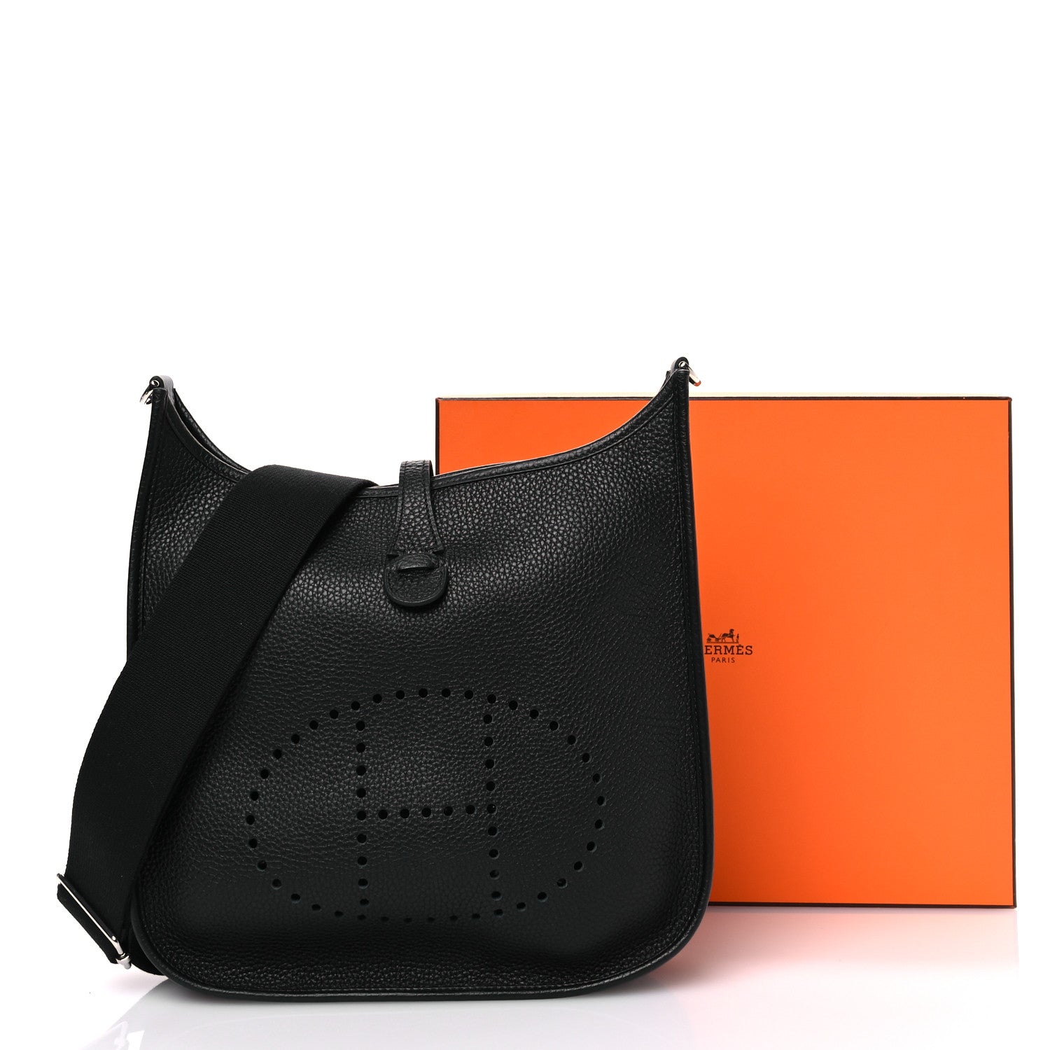 Hermes Taurillon Clemence Evelyne III PM Black 11 of 11