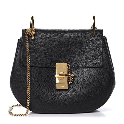 Chloe Grained Lambskin Drew Shoulder Bag Black 1 of 9