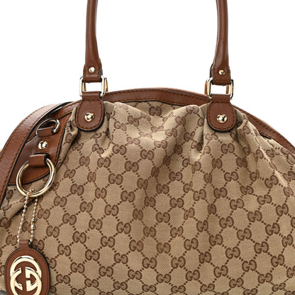 Gucci Monogram Medium Sukey Boston Brown 8 of 10