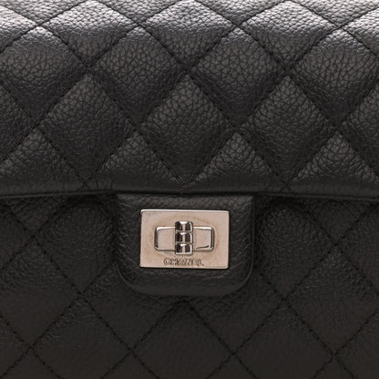 Chanel Grained Calfskin Quilted 2.55 Reissue Flap Belt Bag Clutch Black 9 of 10
