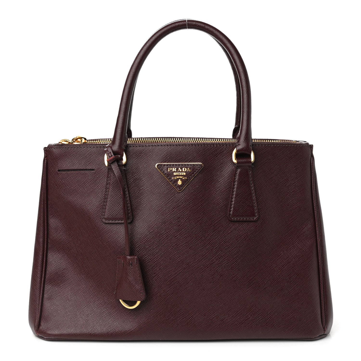 Prada Saffiano Small Galleria Double Zip Tote Granato 1 of 19