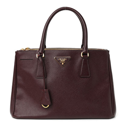 Prada Saffiano Small Galleria Double Zip Tote Granato 1 of 19