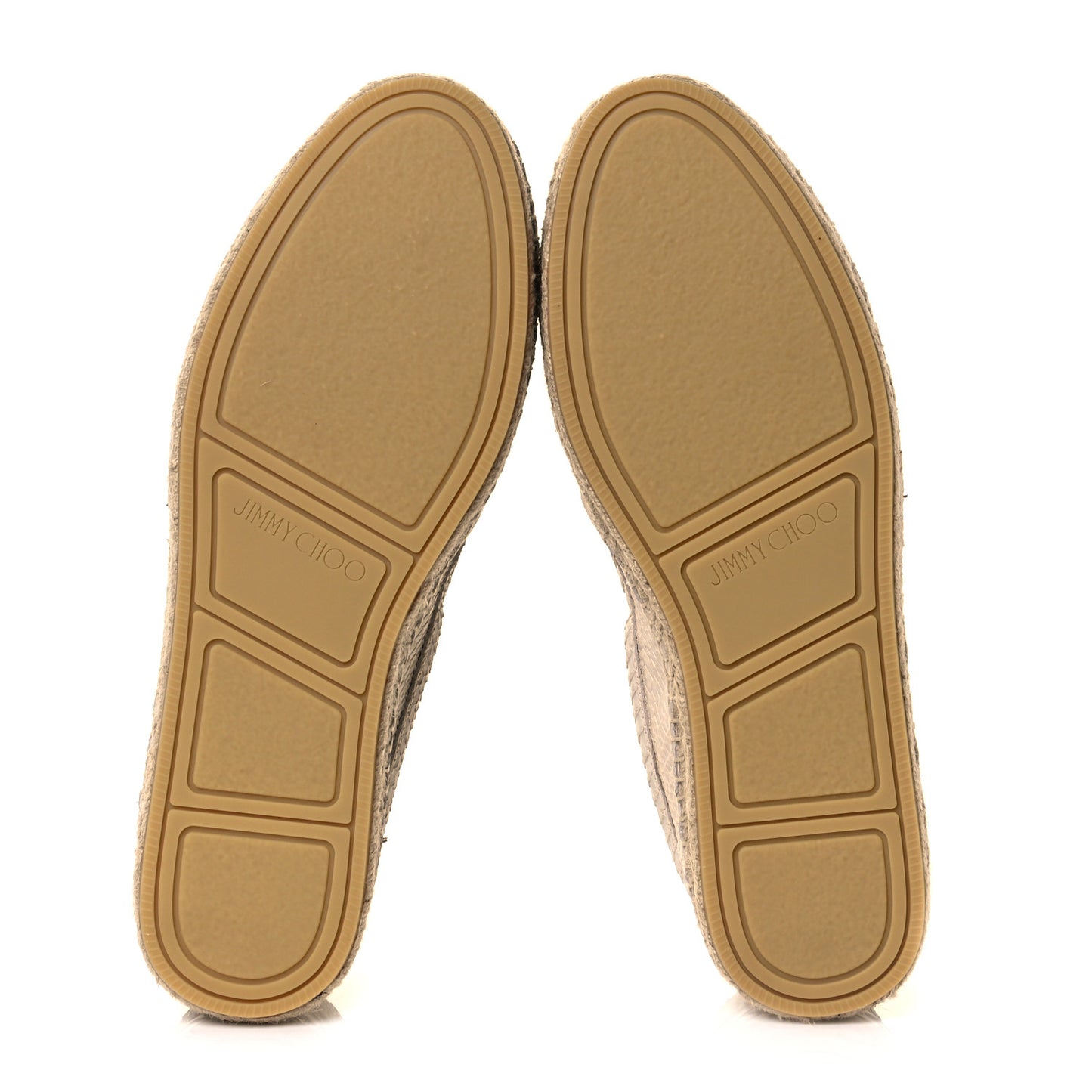 Calfskin Snake Embossed Mens Espadrilles 43 Beige