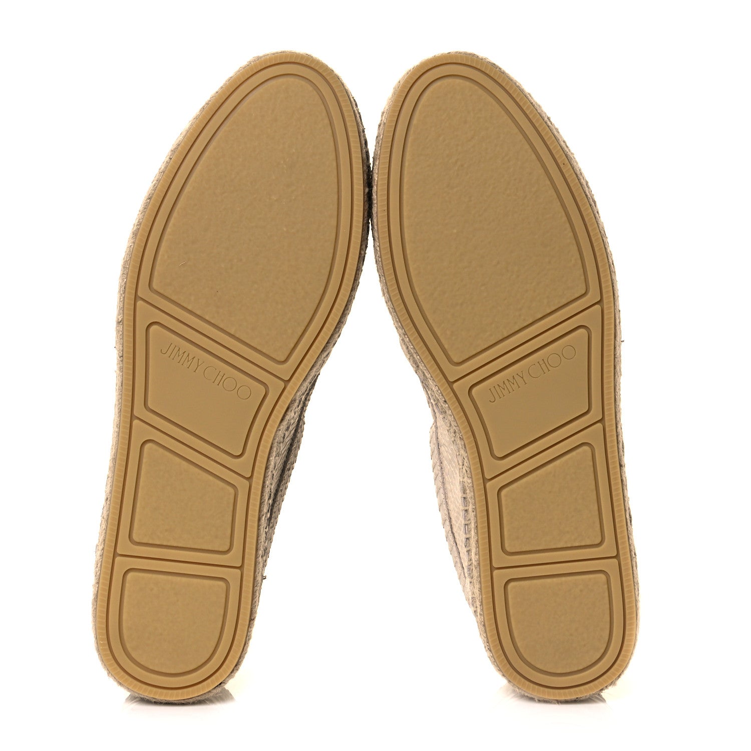 Jimmy Choo Calfskin Snake Embossed Mens Espadrilles 43 Beige 5 of 9